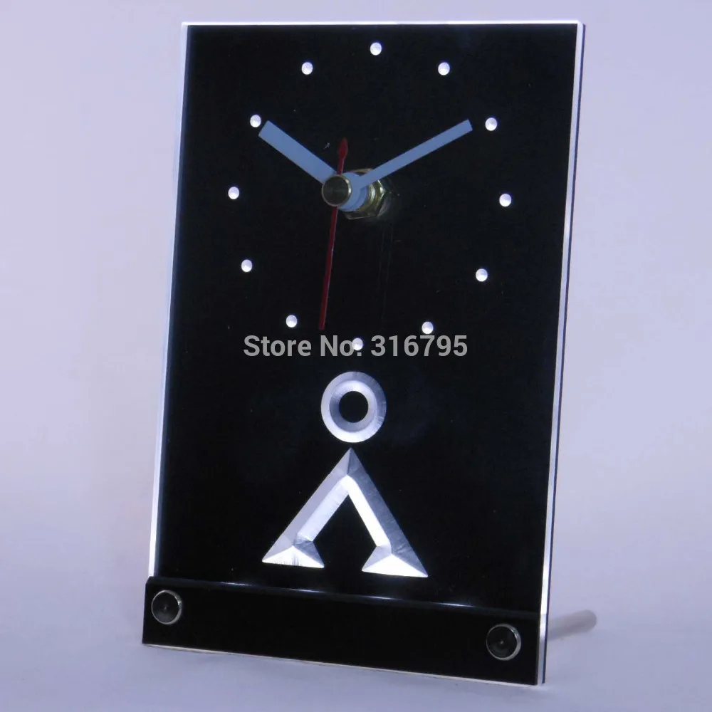 tnc0241 Stargate SG-1 Milky Way Glyphs 3D LED Table Desk Clock