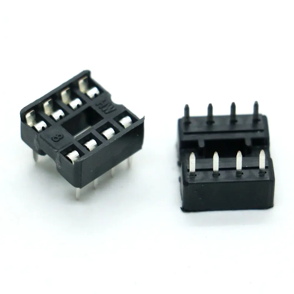 100PCS IC Socket DIP6 DIP8 DIP14 DIP16 DIP18 DIP20 DIP28 DIP40 Connector IC Socket Adaptor Solder Socket 8 14 16 18 20 24 32 40P