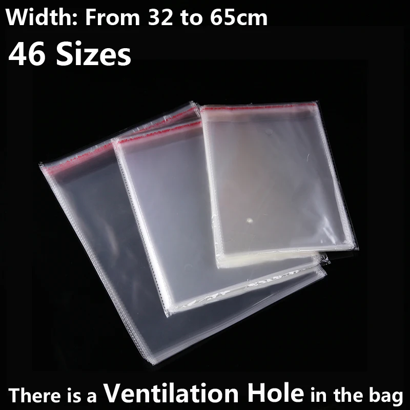 

Large Clear Self Adhesive OPP Poly Plastic Packaging Bag Self Sealing Home Supplies Toy Packing Bags Transparent Cellophane Bags