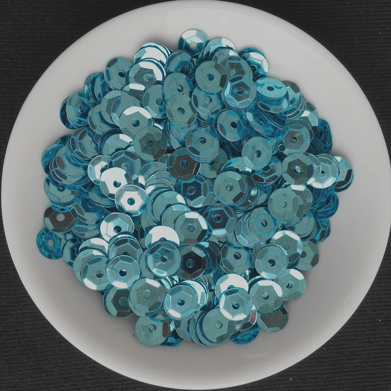 2500 stks (30g) Blauw Serie Kleur 6mm CUP ronde losse pailletten Pailetten naaien Bruiloft ambacht, vrouwen kledingstuk accessoires