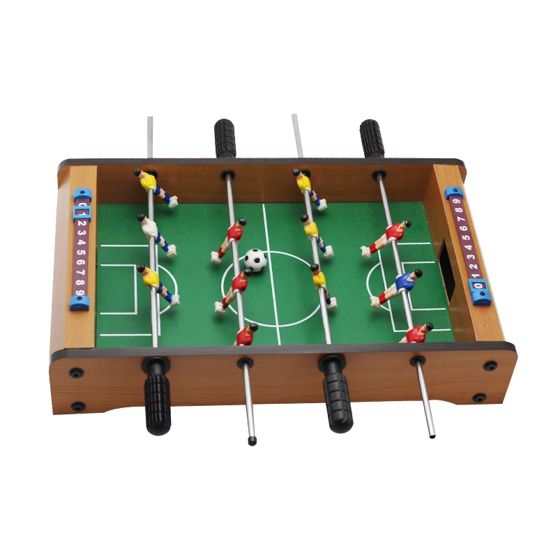 Jogo de mesa de futebol de madeira para crianças, 4 bares, brinquedo para crianças, conjunto de futebol de mesa com 2 bolas, esportes, jogos de família, 34.5*23*7cm