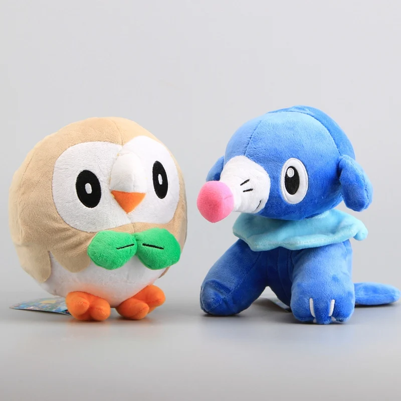 

Pokemon 2PCS original 21CM Rowlet and Popplio plush toy TOYS doll A birthday present for children stuffed toys