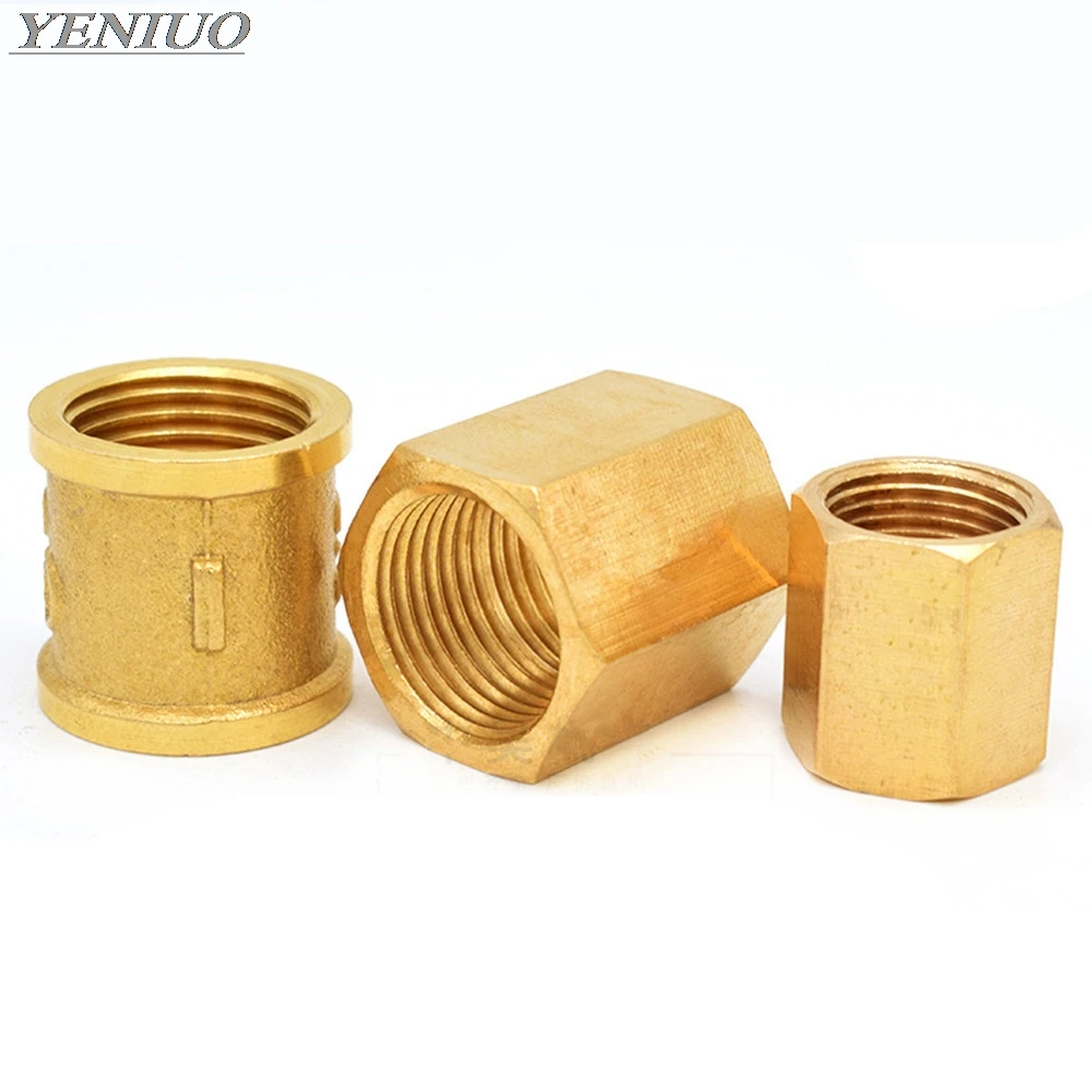 Brass Copper Hose Pipe Fitting Hex Coupling Coupler Fast Connetor Female Thread 1/8" 1/4" 3/8" 1/2" 3/4" BSP image 3