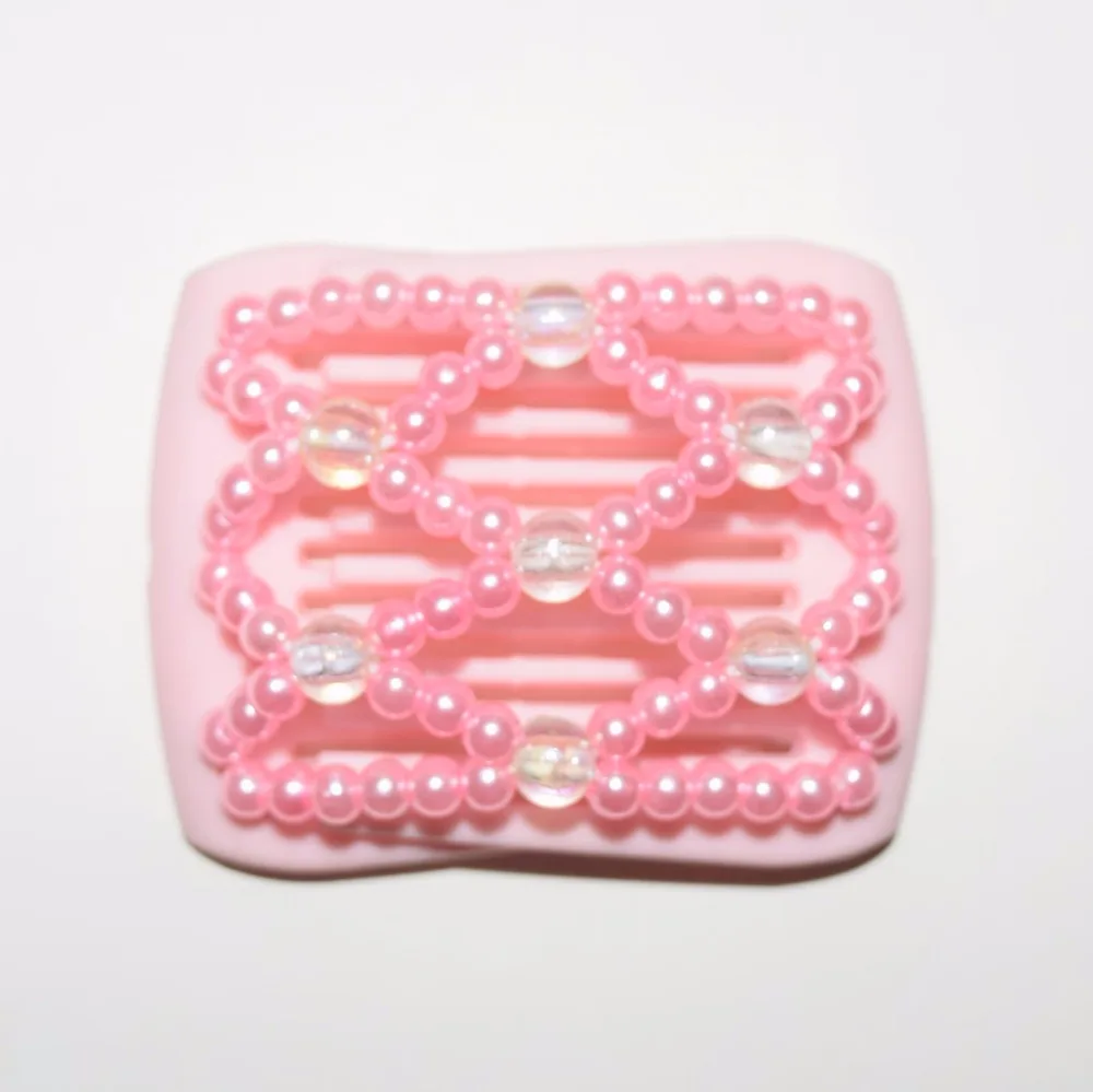 

pink pearl beads small size magic comb 12 pcs/lot classical comb Easy to Use easy to use for young&old