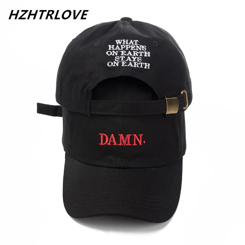 High Quality Rapper Kendrick Lamar Damn Snapback Cap Embroidery DAMN Dad Hat Women Men Baseball Cap Hip Hop Hat Bone