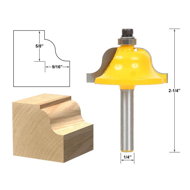 1pcs Roman Ogee Edging and Molding Router Bit - Large - 1/4