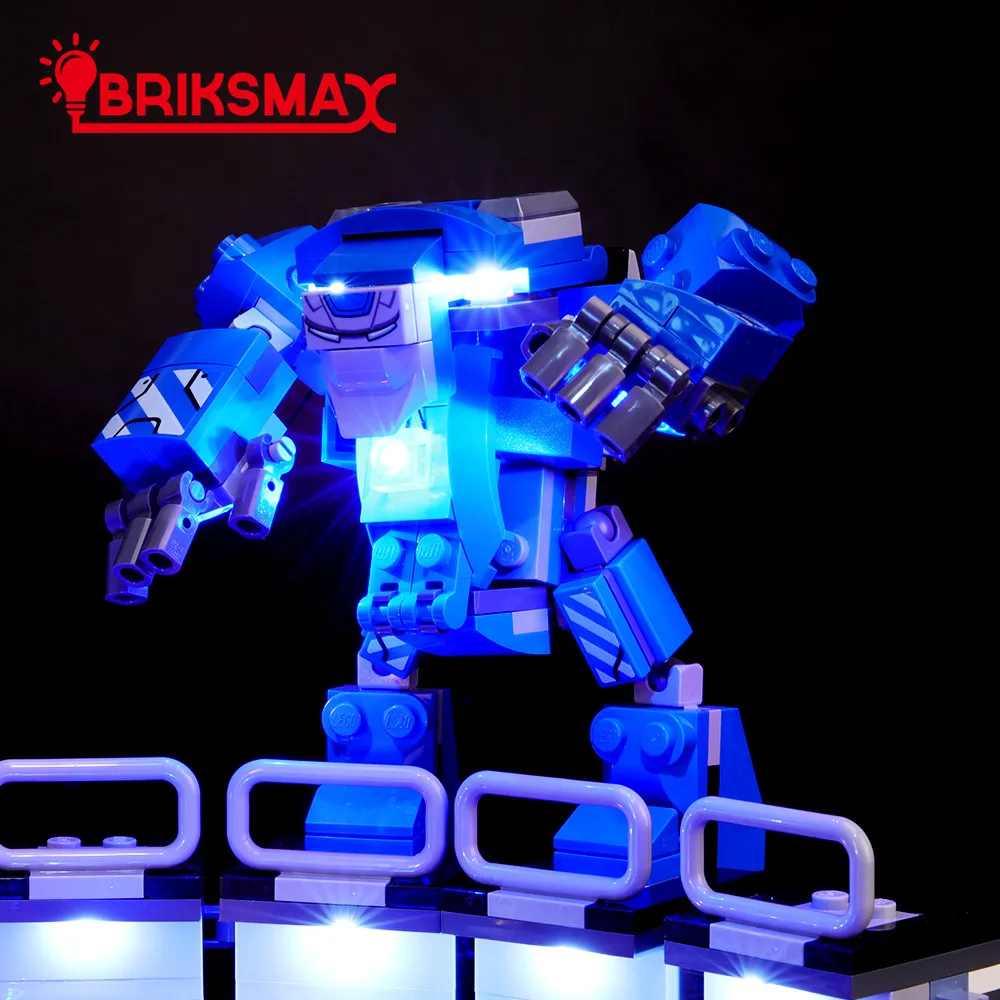 Kit di illuminazione a Led BriksMax per blocchi di costruzione per hall blindati Tony Stark compatibili con 76125