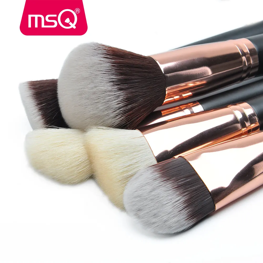 MSQ Rose Gold 7PCS 15PCS Makeup Brushes Set Powder Foundation Eyeshadow Make Up Brush Kits Natural & Synthetic Hair Makeup Tools