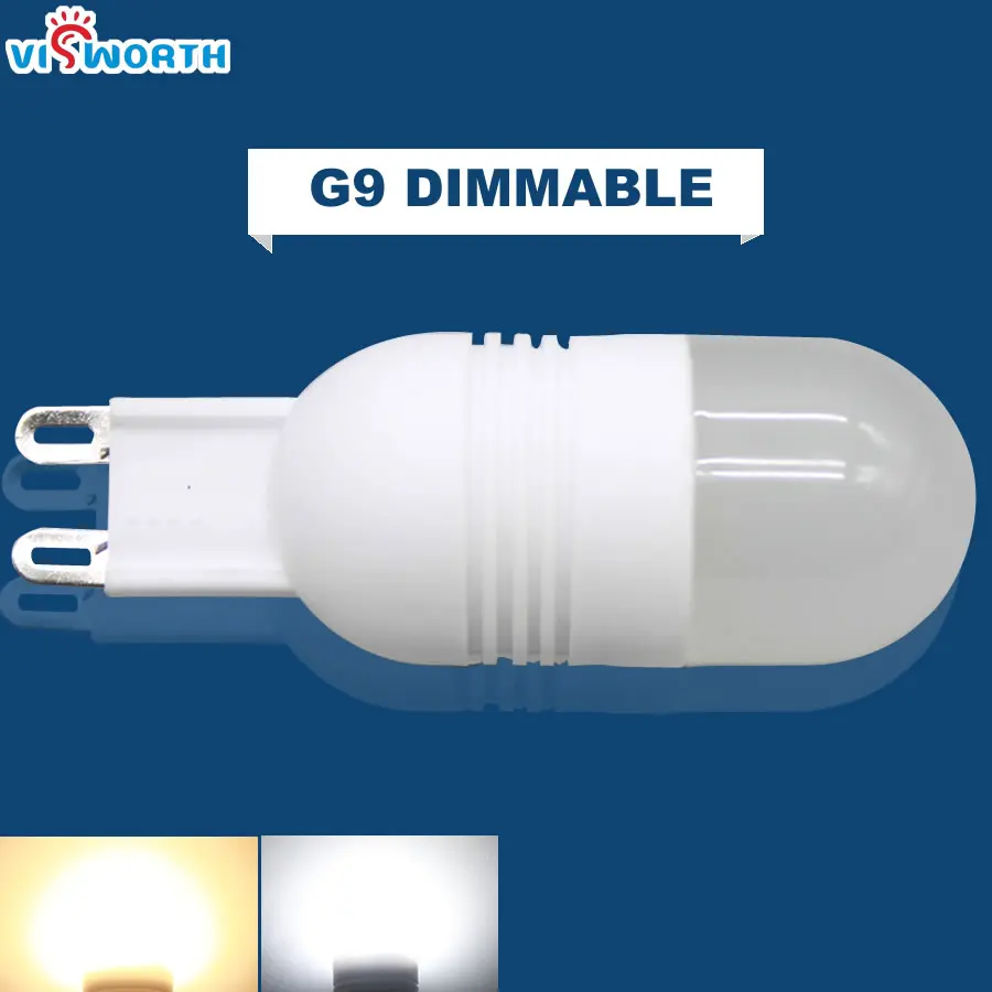 

Dimmable G9 Led Bulbs Mini Ceramic Body High Power Cob 3W 1pcs Leds SpotLight AC 110V 220V 240V Warm Cold White Led Light