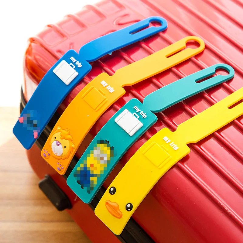 Cute Travel Luggage Label Straps Luggage Tag 2016 For Cartoon Silicone Suitcase Korean Style Name ID Address Tags Luggage Tag