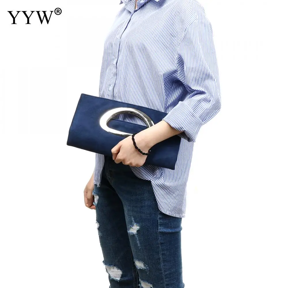 YYW New Evening Clutches Bag Women\'S Blue Clutch Purse Fashion Handbags Luxury Bucket Bag  Totes Wedding Casual Torebki Damskie