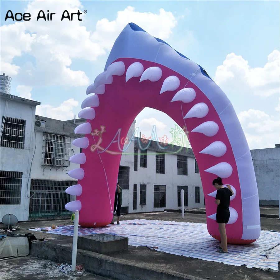 

Customized Giant Animal Head Arch Inflatable Shark Arch Air Shark Head Model Archway for Ocean Park