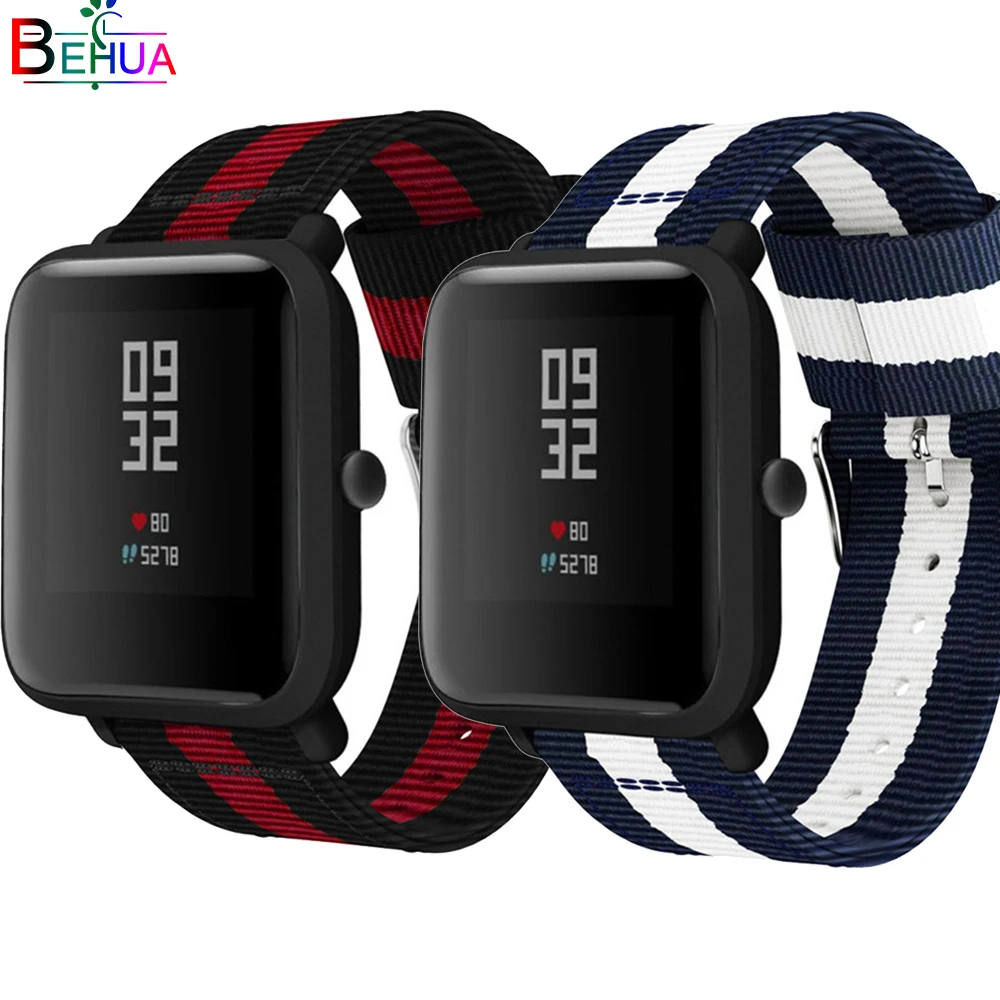 

20mm Nylon Sport Strap Watchband For Huami Amazfit Bip / GTS Smart watch Replacement Bracelet wristband For Amazfit BIP U pro