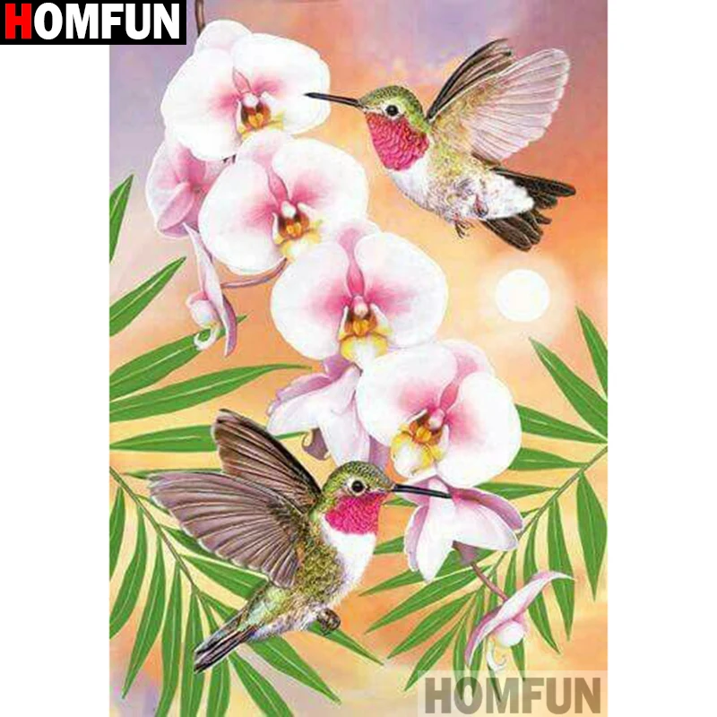 

HOMFUN Full Square/Round Drill 5D DIY Diamond Painting "Flower bird" 3D Embroidery Cross Stitch 5D Home Decor A13286