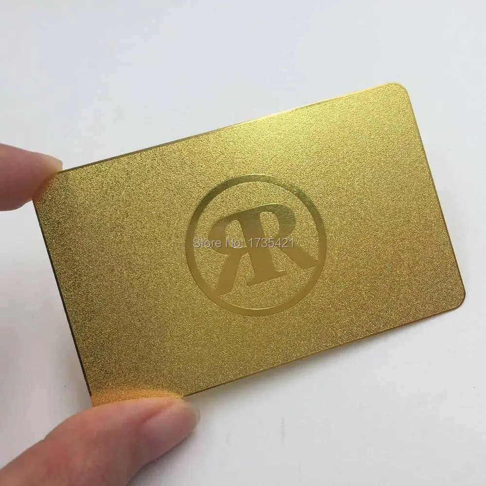 brass metal cards printing