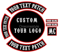 Custom your own Motorcycle Biker Patches Iron on/Sew on Embroidered Patches for Jacket Clothing