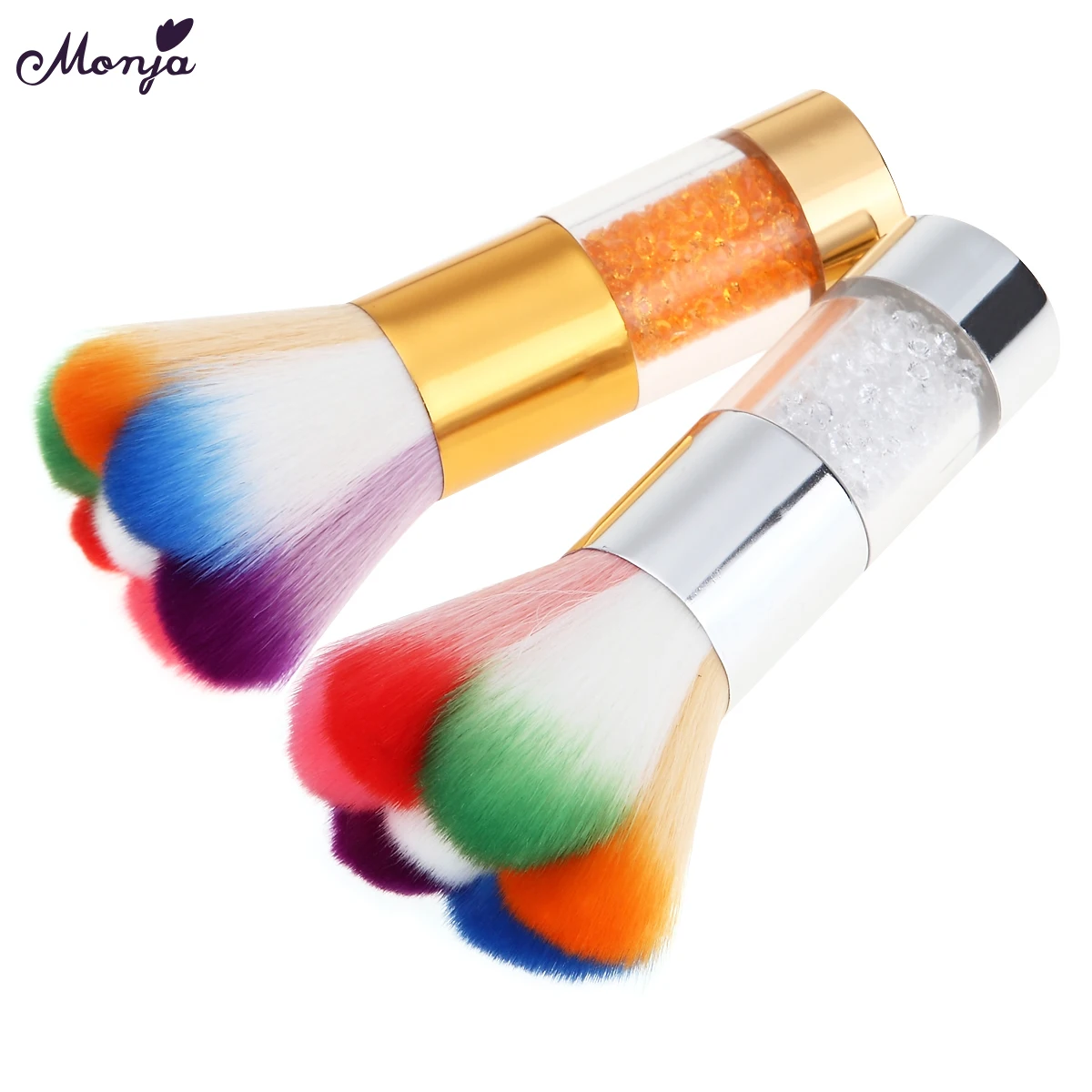 1Pc Nail Art Colorful Soft Hair Nail Cleaning Brush For UV Gel Nail Polishing Dust Cleaner Powder Makeup Brush Manicure Tool