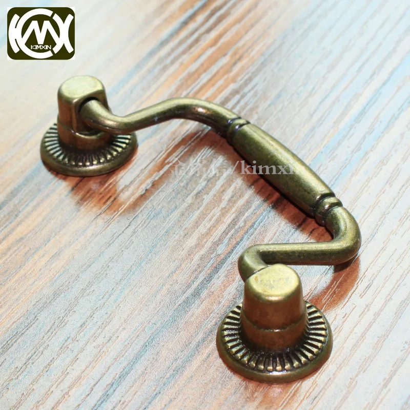 12pc 28*63mm In stock zinc alloy handle of furniture hardware,cabinet hardware and kitchen accessories ,green bronze handles