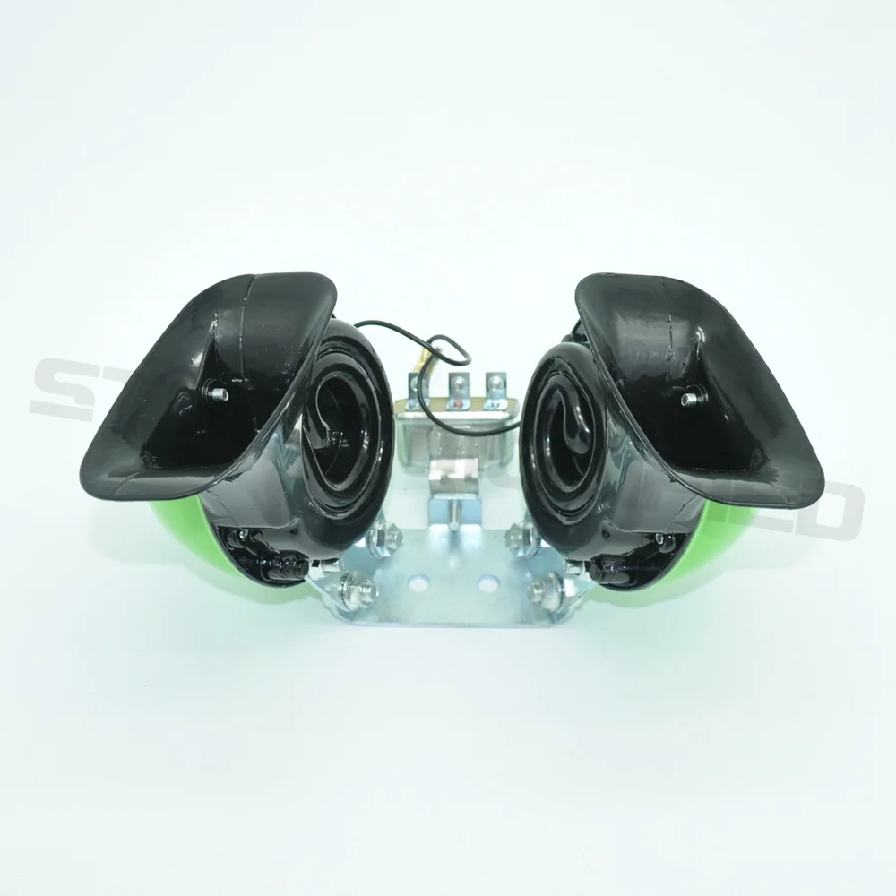 SuTong Waterproof DC 12V Car Van Trolley Bus Mono Big Snail Horn Green Motorcycle High-pitched Speaker