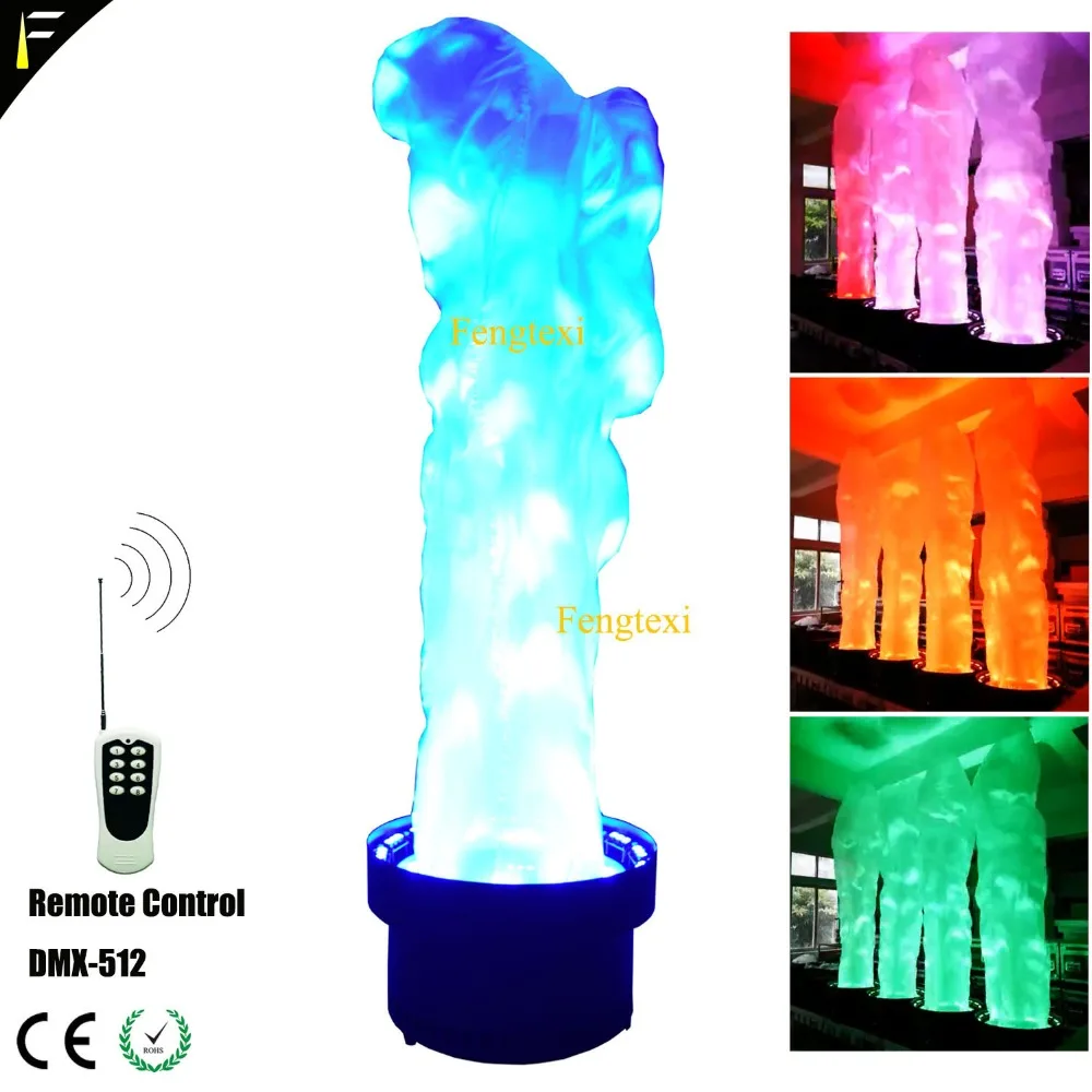 3 في 1 2.5m dmx Flame Fire Light ، جهاز تزيين المسرح/الديسكو للهالوين ، RGB LED 72*3w