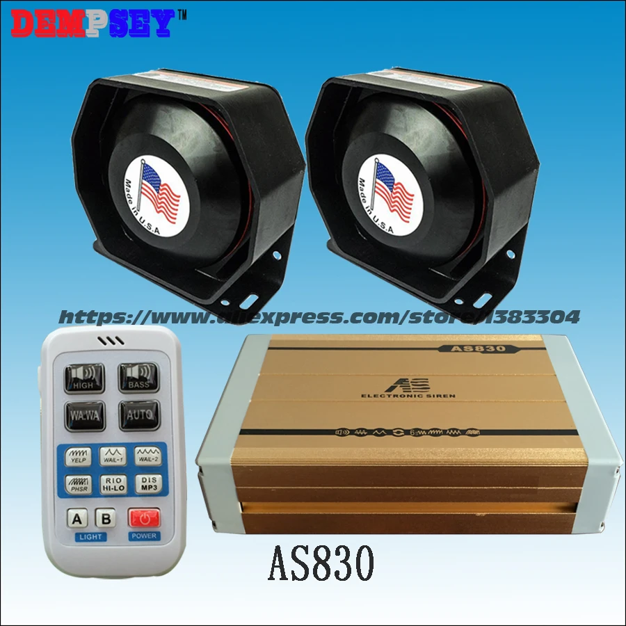 AS830 wireless police /car siren, DC12V,400W siren,MP3 playback function Propaganda broadcasts with 2*200W speakers