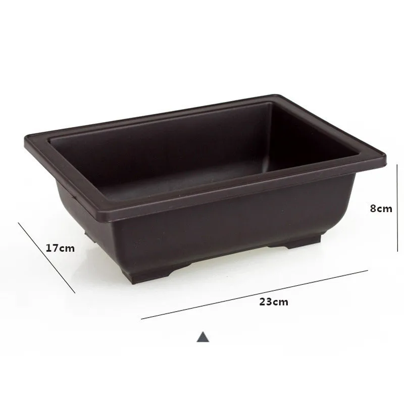 Flower Pot Imitation Plastic Balcony Square Plastic Pots Flower Bonsai Bowl Nursery Basin Planter Imitation Rectangle