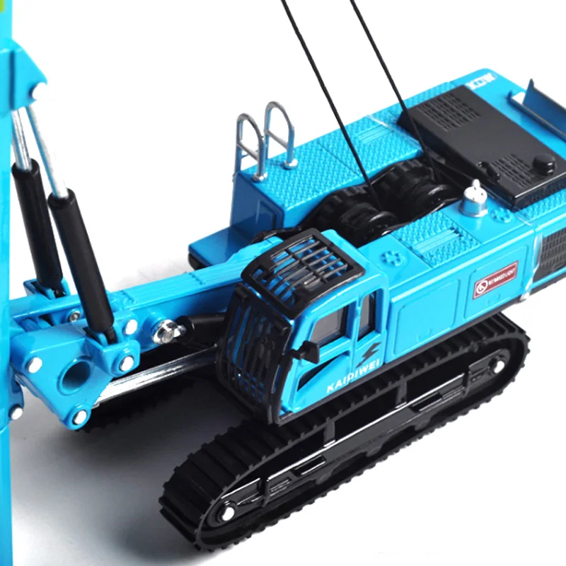 Alloy engineering vehicle model 1:64 rotary drilling rig crawler construction piling machinery children\'s toy car W93