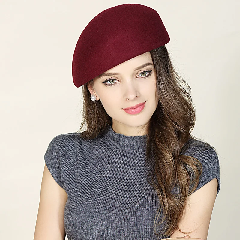 

New Hat Street Cashmere Hat Adult Fashion Wool Fedoras Cap Female Winter Joker Warm Travel Cap Students Party Cap B-7761