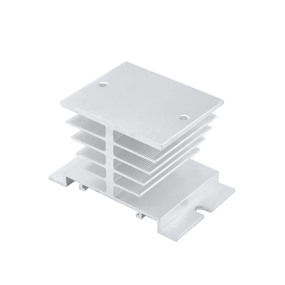 1pc Single Phase Solid State Relay SSR Aluminum Heat Sink Dissipation Radiator Newest,Suitable for 10A-40A relay