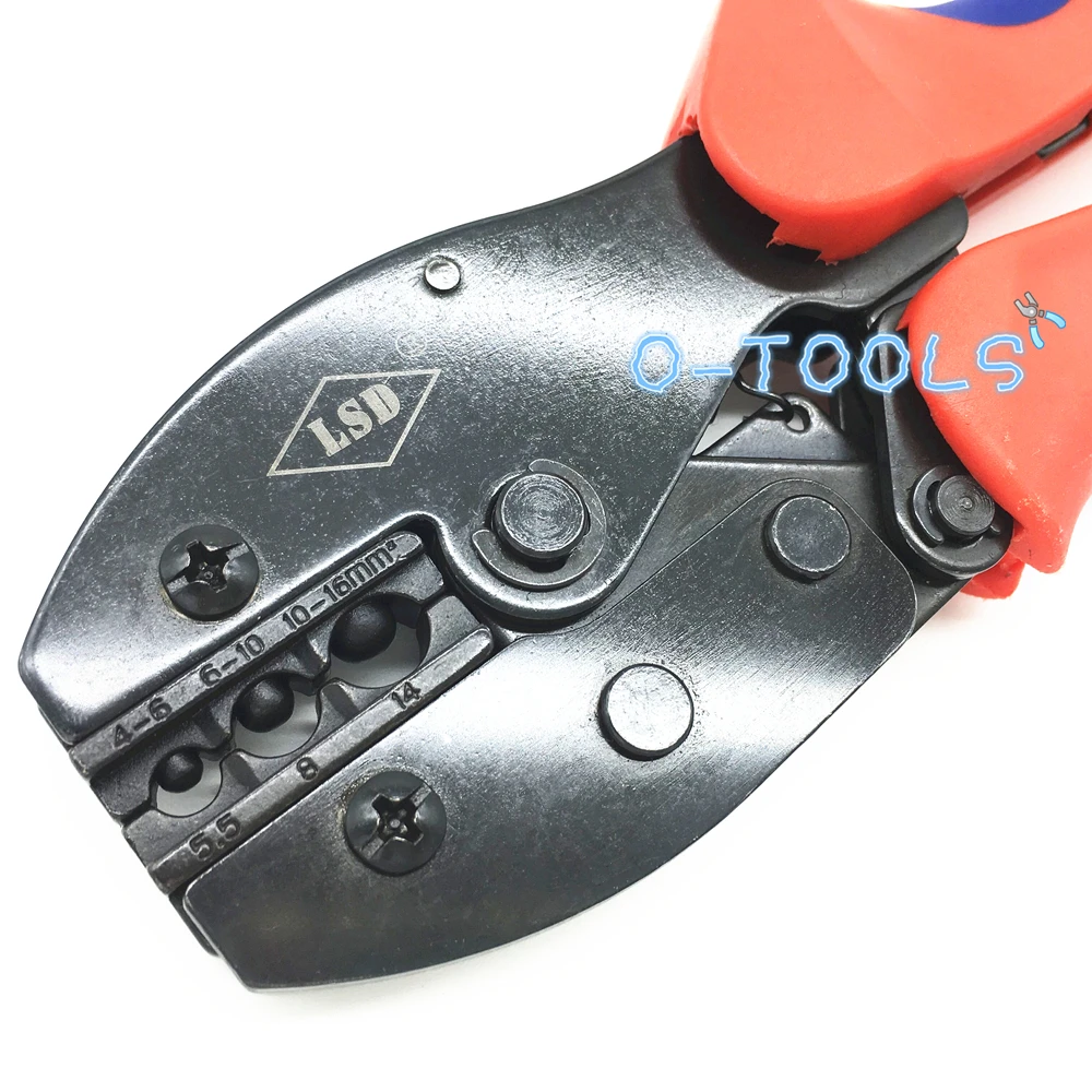 Terminal crimping plier for non-insulated cable links 4-16mm² cable lug crimping tools 12-6AWG LY-616TD