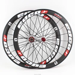 New white+red 700C 50mm clincher rims Road bike matte 3K/UD/12K full carbon fibre bicycle wheelsets 23/25mm width