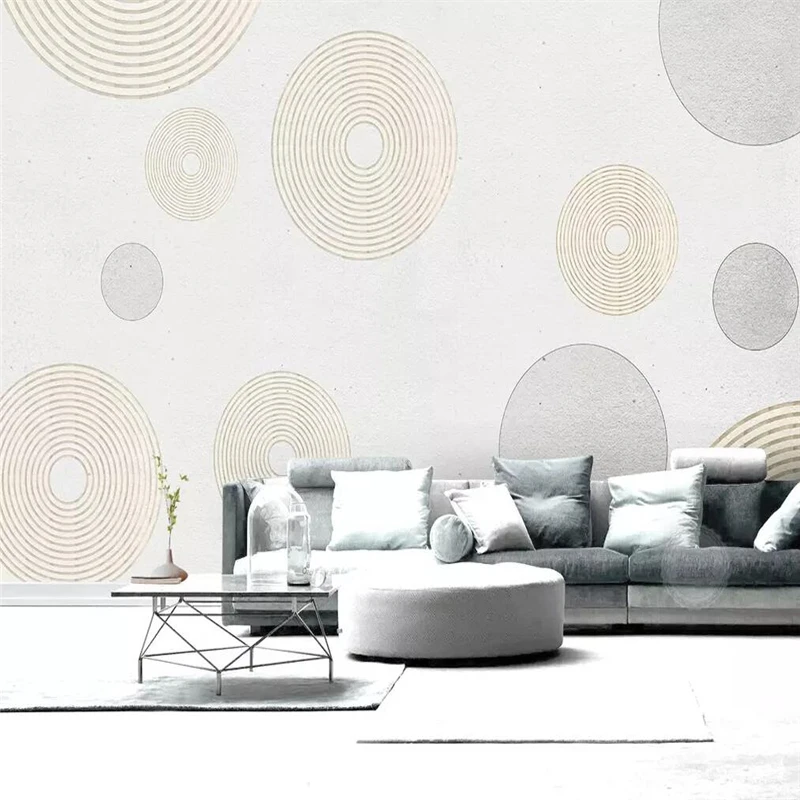 

Decorative wallpaper Nordic simple creative style circle abstract lines background wall