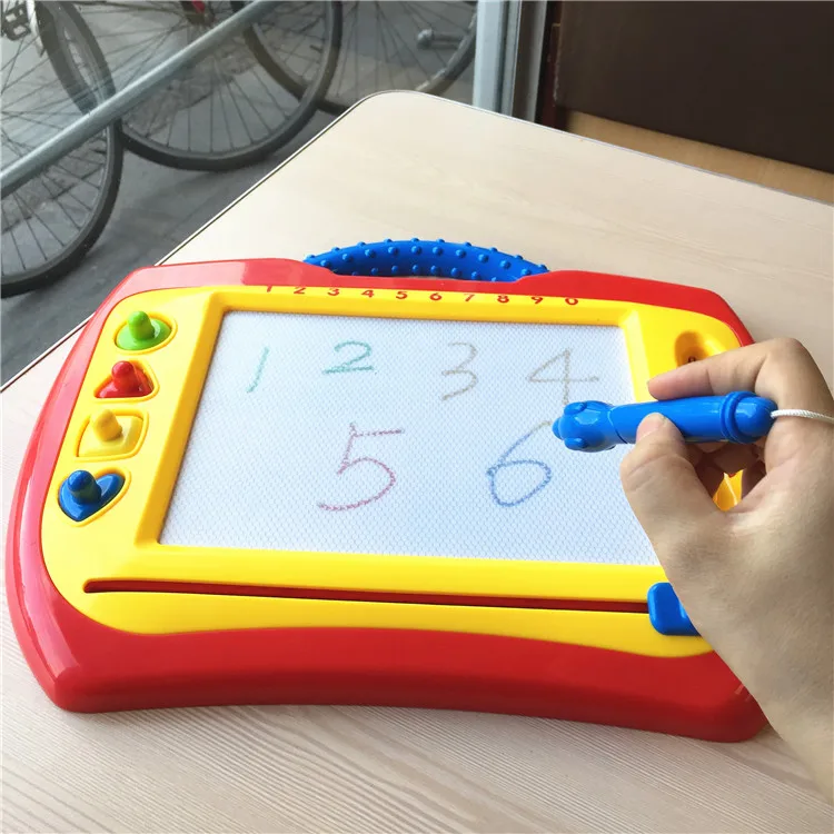 Portable Magnetic Drawing Board with Stamps Kids Creative Toys Children Painting Tool Learning Education Interactive Game Boards