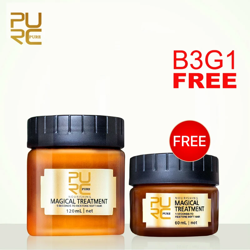 PURC Magical Repair Damaged Dry Frizz Hair Mask Smoothing Moisturising Nourishing Treatment Hair Care Buy 3Pcs Get 1pcs Free