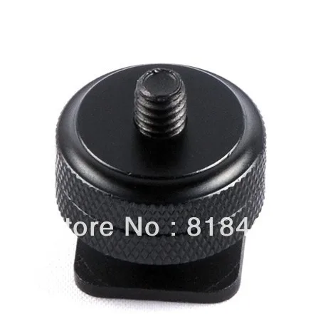 

Whole Sale 1/4 Inch Two Nut Mount Adapter For Tripod Screw And DSLR Camera Flash Hot Shoe 100pcs/lot Free Shipping