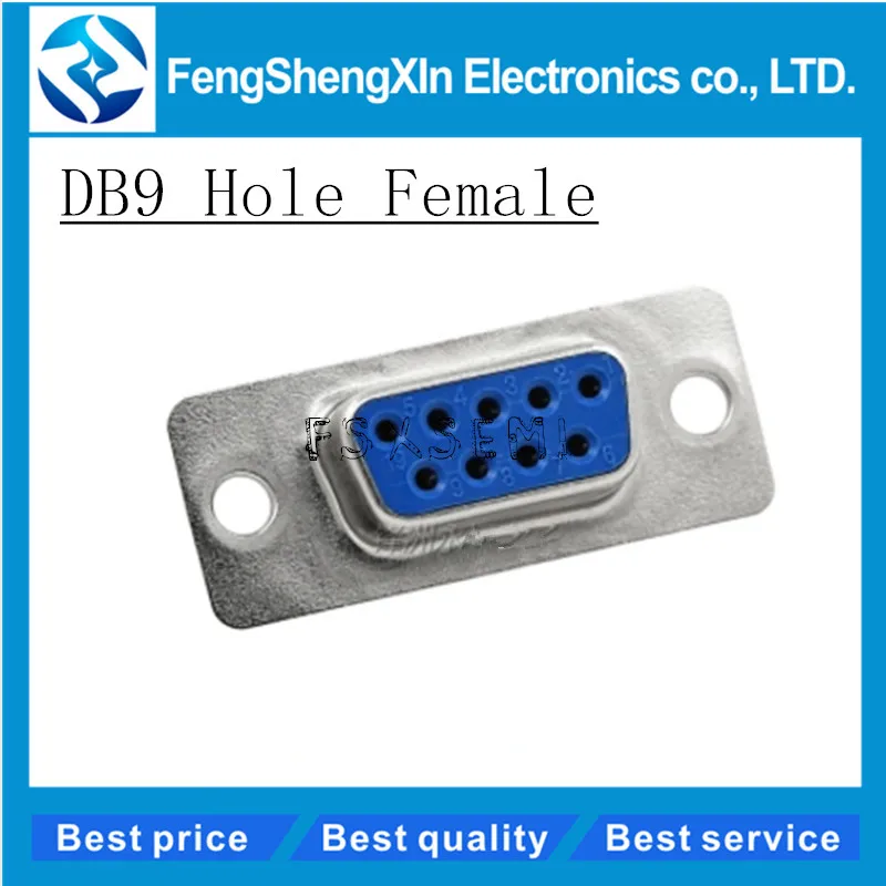 RS232 serial port connector DB9 female socket Plug connector 9 Pin copper RS232 COM adapter with Plastic Case DIY