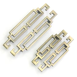 2PCS Classic Cabinet Pulls Furniture Door Handles Drawer Dresser Knobs Antique Zinc alloy Handles