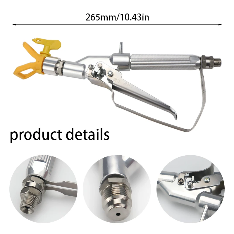 High Pressure Airless Paint Spray Gun Airbrush +517 Spray Tip +Nozzle Guard For Wagner Titan Pump Spraying Machine