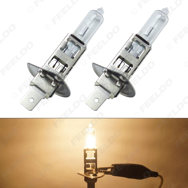 LEEWA 20PCS Car H1 H3 H4 H7 H8 H9 H11 9004 9005 9006 9007 H16 880 55W/100W 12V White FogLights HalogenBulb Car Headlight Bulbs