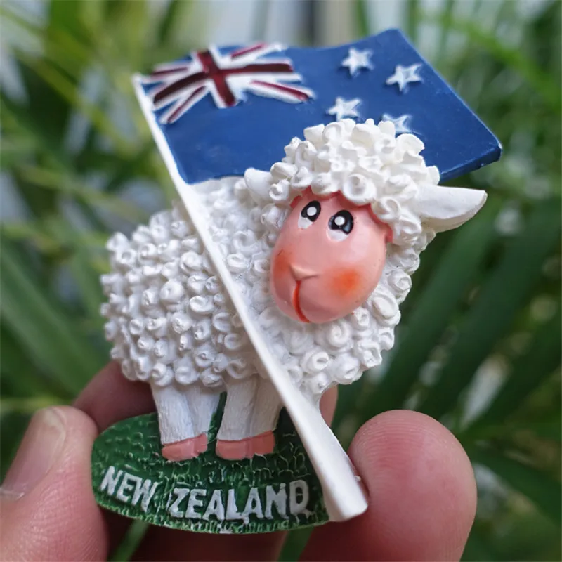 New Zealand Fridge Magnet Flag / Animal Sheep Tourist Souvenirs