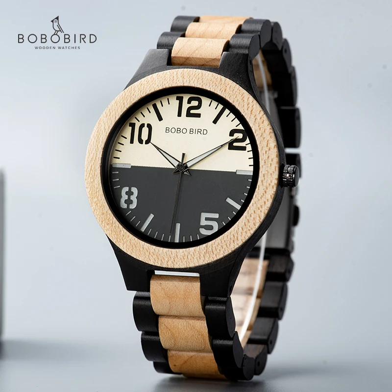 

BOBO BIRD Wood Watch Men Women Ladies Timepieces Stylish erkek kol saati Wooden Band Japan Movement Dropshipping U-S12