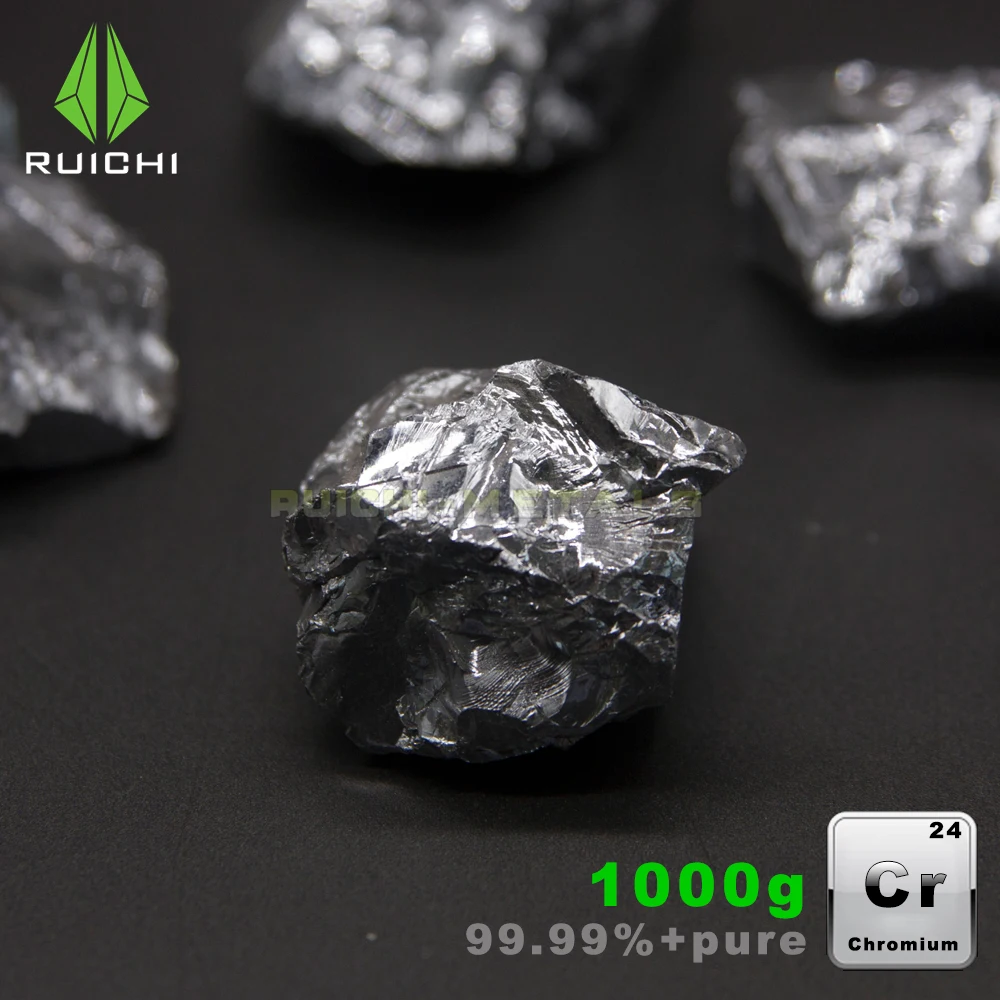 Chromium metal pieces 99,99% element 24 sample Cr 1000 grams free shipping