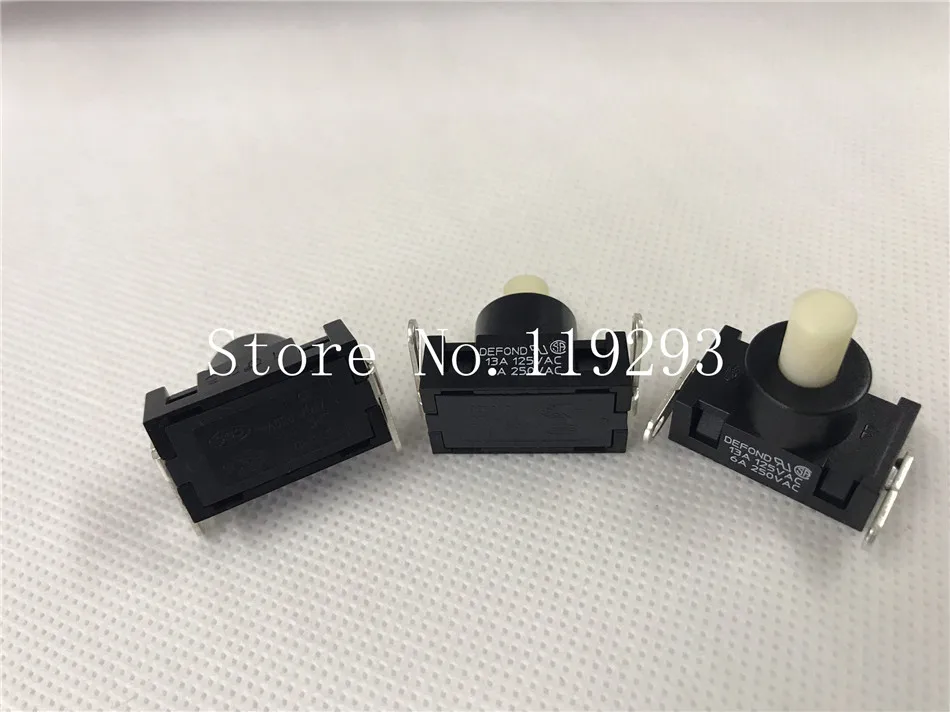 [SA]DEFOND button switch 13A 125VAC 6A 250VAC Vacuum cleaner's power switch import 2 foot button key self locking--10PCS/LOT