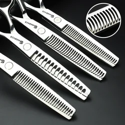 6/6.5 Inch 440C High-end Hair Thinning Scissors Professional Barber Hairdressing Thinning Scissors Teeth Cutting Shears Kits
