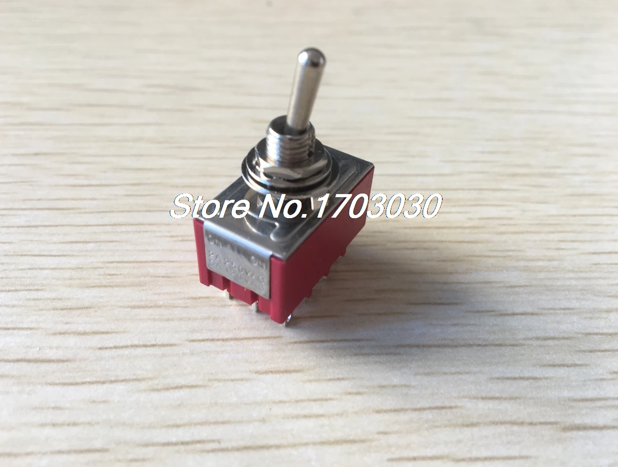 2pcs 6A/125VAC 2A/250VAC 12 Pin 4PDT ON/ON 2 Position Mini MTS-402 Toggle Switch