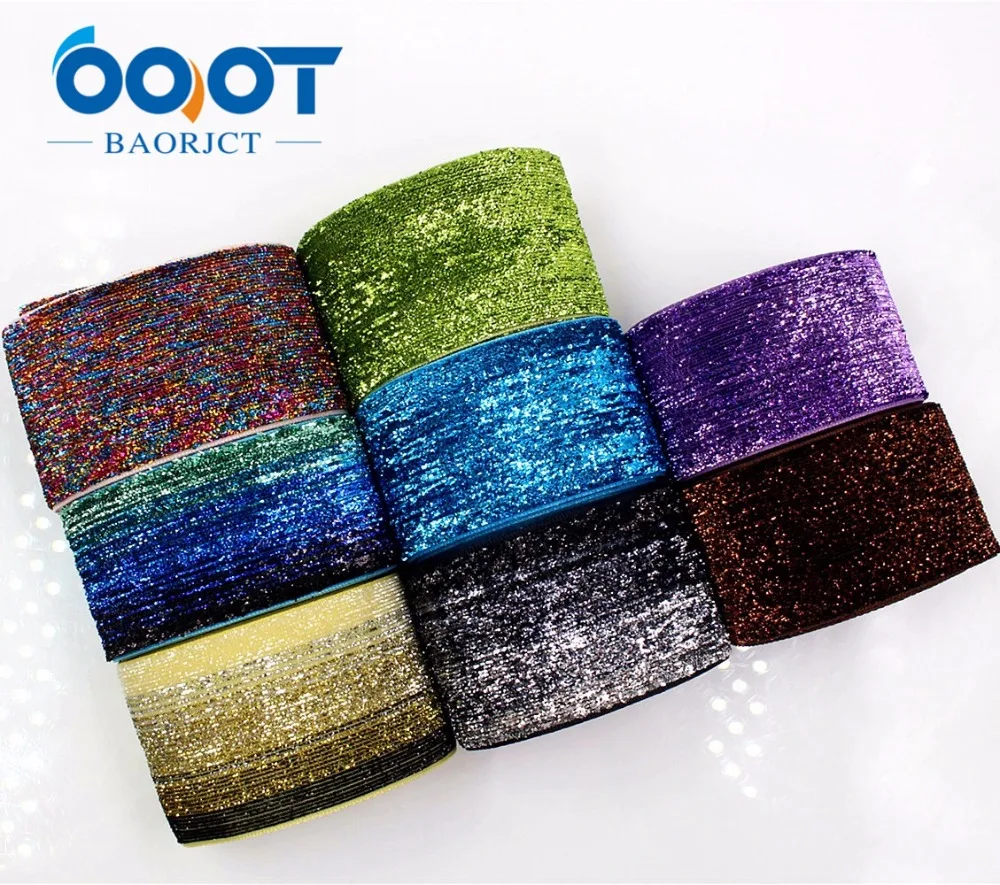 OOOT BAORJCT G-18514-202,38 mm 10 yards solid Green onions Ribbon,DIY handmade headdress accessories material,Hair decoration