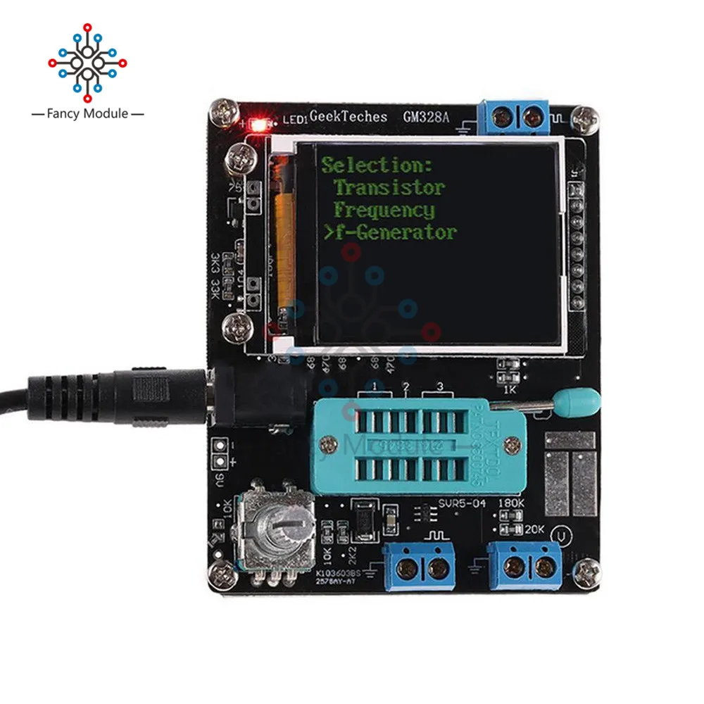 LCD ESR GM328 Transistor Tester Diode Capacitance Voltage Frequency Meter PWM Square Wave Signal Generator SMT Soldering Meter