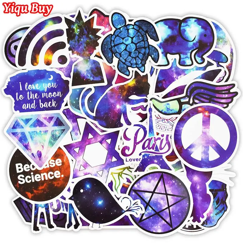 50Pcs Galaxy Stickers Funny Anime Cartoon Sticker for Children Laptop Bicycle Suitcase Guitar Luggage Skateboard Car Vinyl Decal