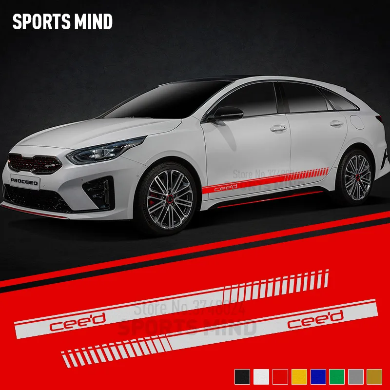 

1 Pair Sports Mind Car Styling For KIA CEED Sport SW Car Stickers Exterior Accessories Door Car Sticker Decal Automobiles