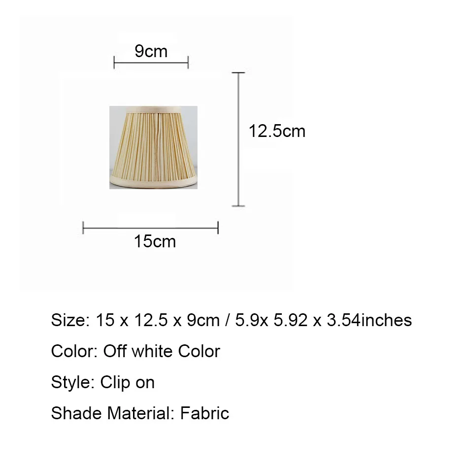 DIA 15cm/5.9inch High Quality chandelier Fabric lamp shades for wall lampshade for lamp, Clip on